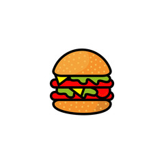Burger restaurant logo design vector template