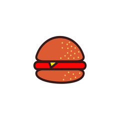 Burger restaurant logo design vector template