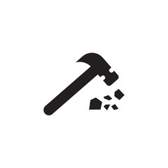 Hammer logo design vector template
