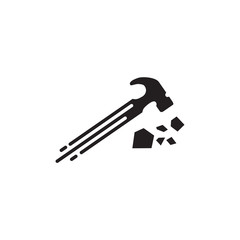 Hammer logo design vector template