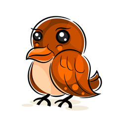 Sparrow Illustration Suitable For Greeting Card, Poster Or T-shirt Printing.