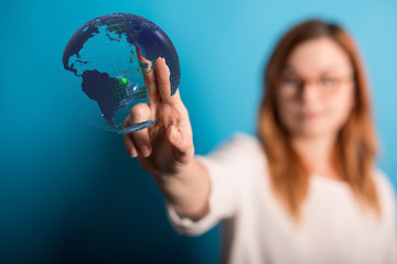 digital earth connection concept 3d.