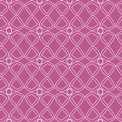 Pink and white geometric pattern background. 