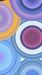 Abstract moving circular lines, circle shapes background. 3d rendering illustration.