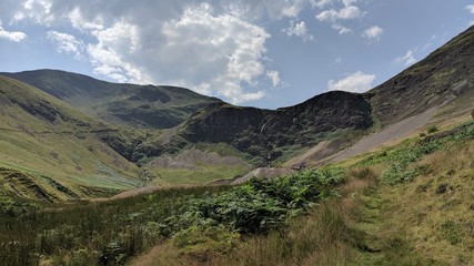 Naklejka na ściany i meble Lake District View, Mountains, Valley