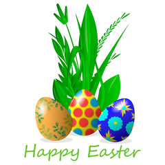 A vector Easter egg isolated on white background..