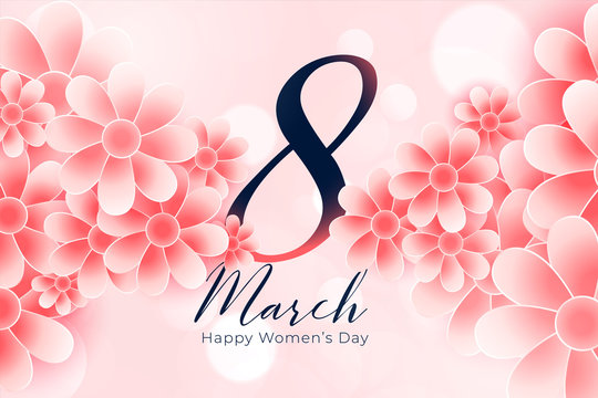 beautiful flower style happy womens day background