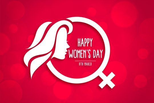 stylish happy womens day red banner design