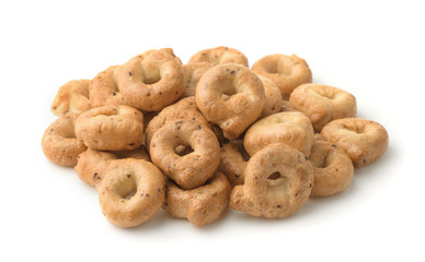 Pile of traditional italian tarallini snack
