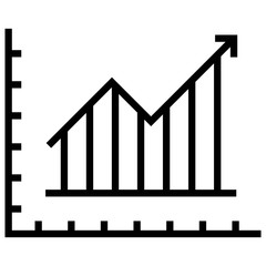 Trend icon. Graph, Chart icon. Up trend, Grow, Increase signs. Stock market growth icon. Business concept.