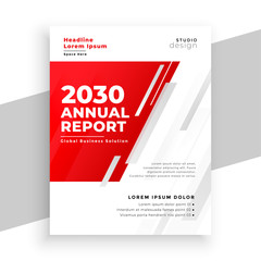 professional red annual report brochure template design