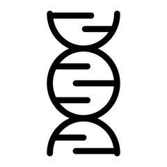 DNA Helix Molecule icon illustration. Genetics, gene, human genome symbols. Biology lab, science, research laboratory signs. DNA symbol for website, app and logo design.