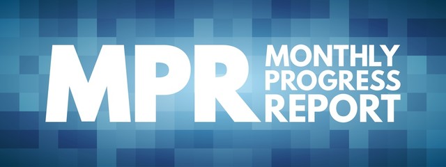 MPR - Monthly Progress Report acronym, business concept background