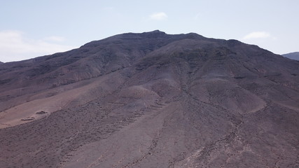 Natural landscape walking between mountains and cliffs