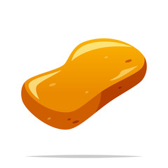 Chicken nugget vector isolated illustration