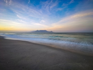 South African Sunset Sunrise sandy coast Cape Town South Africa