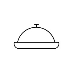 Food cover outline icon. Symbol, logo illustration for mobile concept and web design.