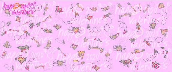 Illustration on the day of love