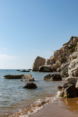 Fototapeta na wymiar Sizilianische Steinküste