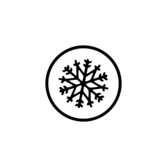 Snow flake black icon sign