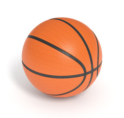 basketball ball on white background. team sport. sport activity. 3d rendering