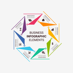 Timeline infographic design element and number options. Business concept with 3, 4, 5, 6 steps. Can be used for workflow layout, diagram, annual report, web design. 