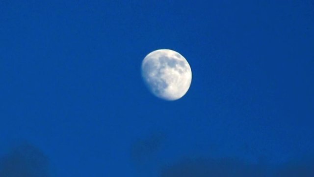 Moon filmed in the evening from the southeast of the Italian coast on July 2019