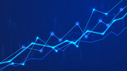 Financial graph chart. Business data analytics. Diagram growth and success in business. vector