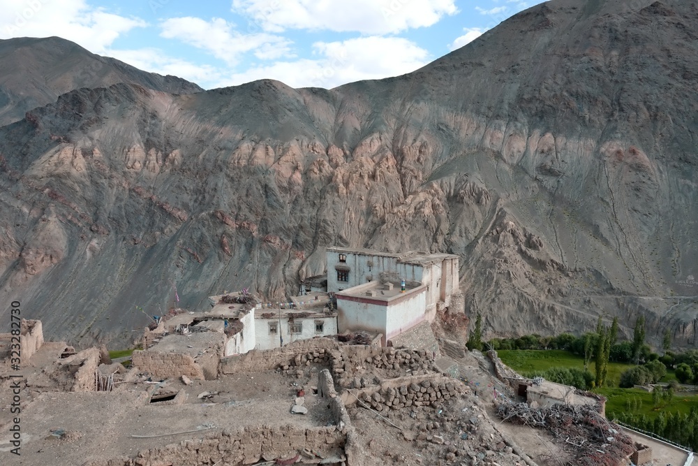 Wall mural The holy Lamayuru or Yuru Monastery a Tibetan Buddhist monastery in Lamayouro, Leh district, Ladakh, India - 2019