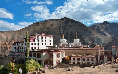 The holy Lamayuru or Yuru Monastery a Tibetan Buddhist monastery in Lamayouro, Leh district,...