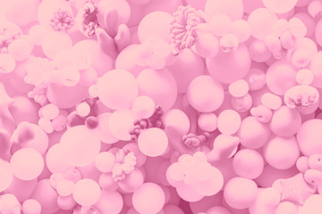 Abstract background of pink balloons, texture