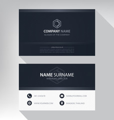 Business card in modern style black white