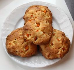 cookies with pumpkin on a plate