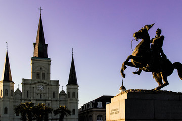 New Orleans Jackson Square Sunset