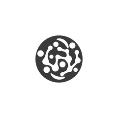 Bacterial Logo Template vector symbol