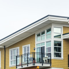 Apartment buildings in Vancouver, Canada. Residential architecture