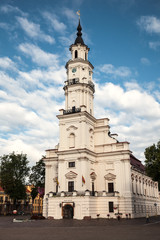 Fototapeta premium View of City Hall in old town. Kaunas, Lithuania