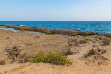 Rocky beach of Mediterranean Sea