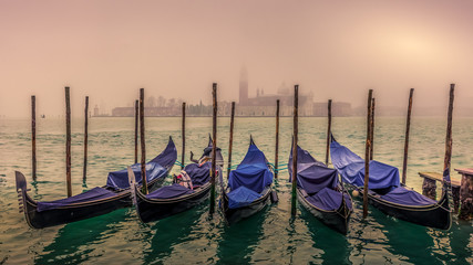 Fototapeta premium gondolas in venice