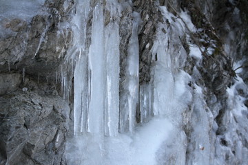Fototapeta na wymiar Photography showing some stalactite in the Chartreuse mountain