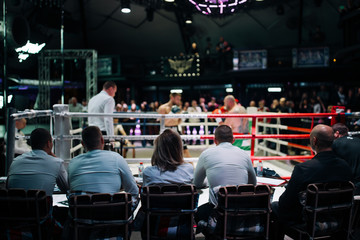 Judge at the box match during championship. 
