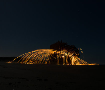 Wreck of the Peter Iredale Steel Wool