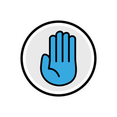 Hand flat icon vector 