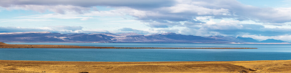 large panorama of landscape of Patagonia with Viedma lake. Argentina. South America