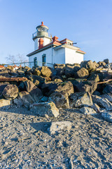 Fototapeta na wymiar West Seattle Shoreline Lighthouse 7