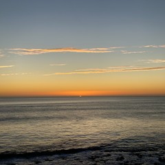 sunset over sea