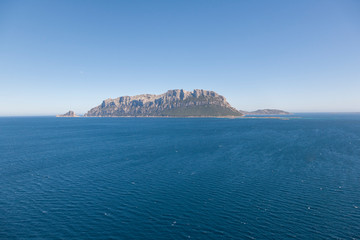 Aerial view of Tavolara island Sardinia