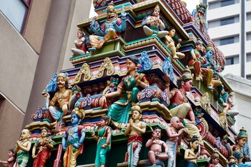 Hindu temple roof in Kuala Lampur, Malaysia 