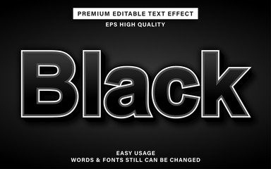 black text effect