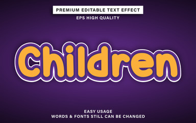 children text effect
